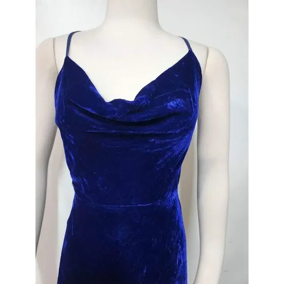ADELYN RAE ZANA VELVET COWL NECK SLIP DRESS Size M - Picture 10 of 12